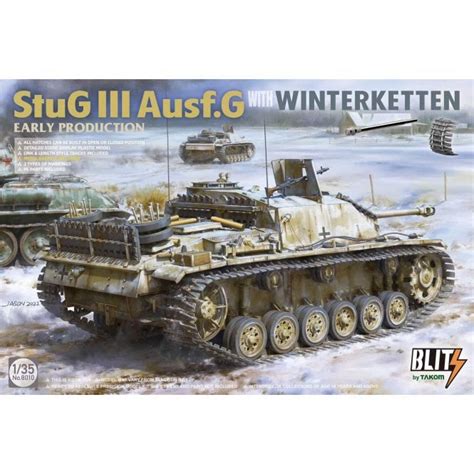 Takom TAK8010 1:35 StuG.III Ausf.G early production with winter chains Model Military Kit