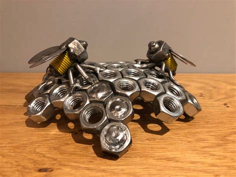 Bee Honeycomb Sculpture Metal Sculpture Love Bees Metal - Etsy UK