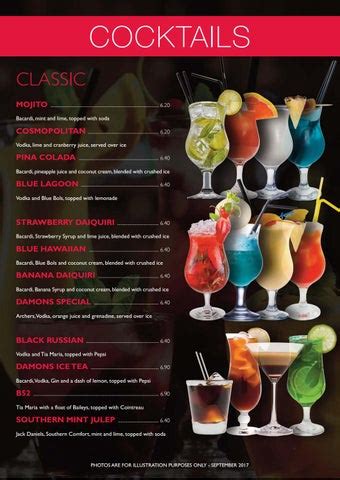 Damons - Cocktail Menu by PaulStafford - Issuu