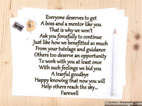 Farewell Poems for Boss: Goodbye Poems – WishesMessages.com | Farewell poems, Message for boss ...