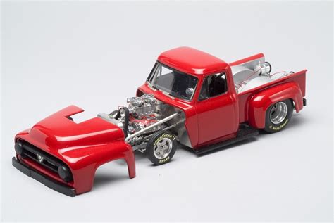 55/56 Custom Ford Drag Truck | Model cars kits, Plastic model kits cars, Plastic model cars