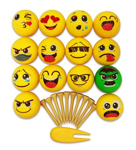 Set of Emoji Golf Balls Perfect for Gifts - Emoji Galore