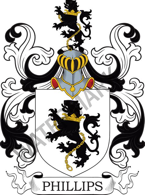 Phillips Family Crest Digital Download Phillips Coat of Arms JPG File Heraldry, Genealogy ...