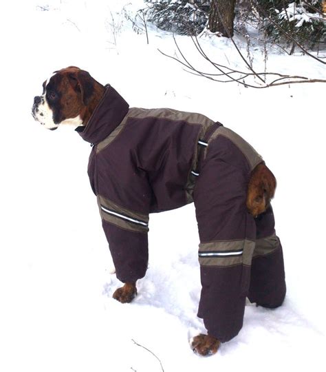 Boxer Dog Snowsuit, Winter Coat for Large Breed | Dog winter clothes ...