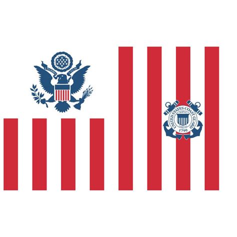 US Coast Guard flag.ep Royalty Free Stock SVG Vector