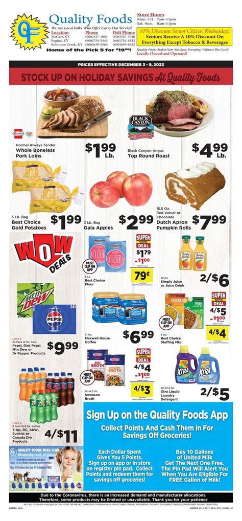 Quality Foods - Robinson Creek | Ad Specials