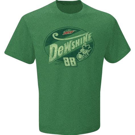 Men's Dale Earnhardt Jr. Checkered Flag Green DEWshine Fashion T-Shirt ...