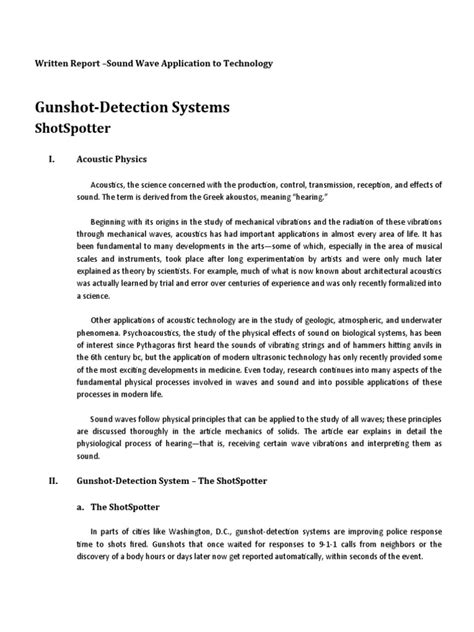 Gunshot-Detection System | PDF