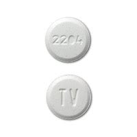 TV 2204 Pill White Round 6mm - Pill Identifier