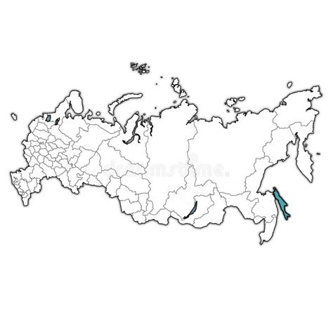 Sakhalin Oblast on Administration Map of Russia Stock Photo - Image of division, blue: 266197128