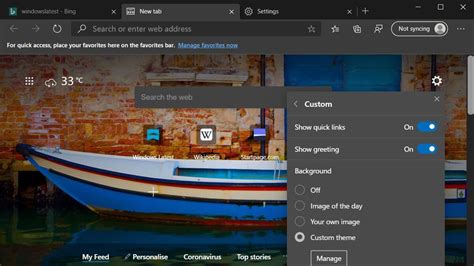 Microsoft Edge gets full page screenshot and custom themes support