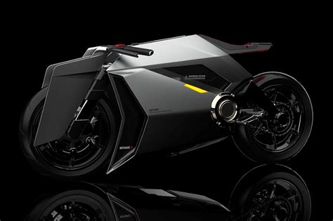 This ambitious electric motorcycle concept has filtered intakes that can purify the air as you ...