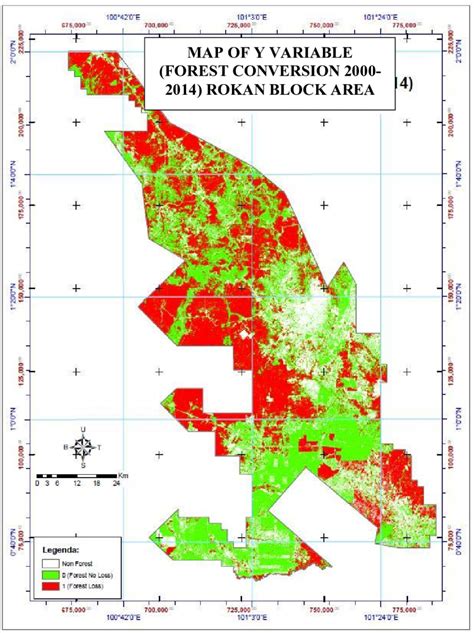 Forest conversionmap of Rokan Block Area in 2000-2014 | Download ...