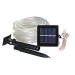 LTE 50 LED Solar RGB Rope Lights, 23ft, 16.5ft rope lights and 6.5ft lead cable included ...