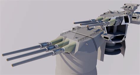 Detailing the Yamato's three-gun turrets WiP by TheoComm on DeviantArt