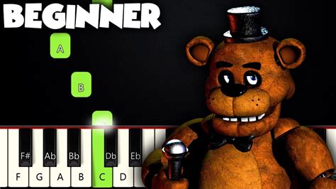 Five Nights at Freddy's Song | BEGINNER PIANO TUTORIAL + SHEET MUSIC by Betacustic Acordes ...