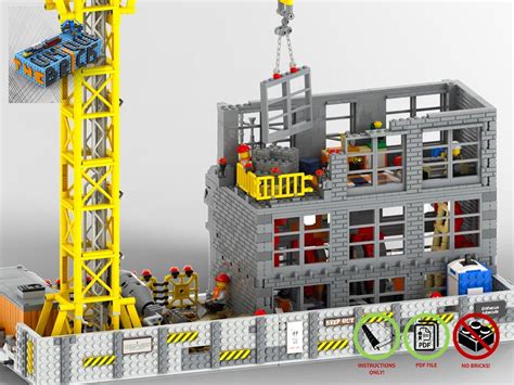 LEGO MOC Modular Building Construction Site – The Unique Brick