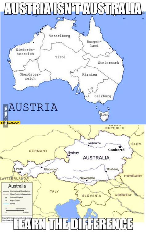 Austria - Australia Learn the difference - 9GAG