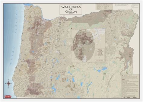 Frameable - Wine Regions of Oregon Map