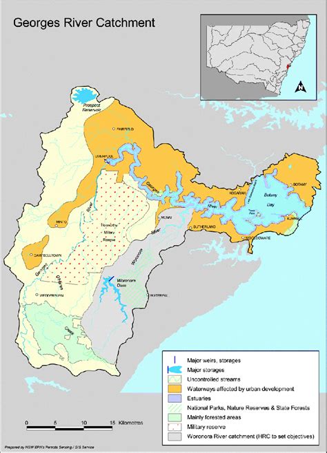 Georges River catchment map