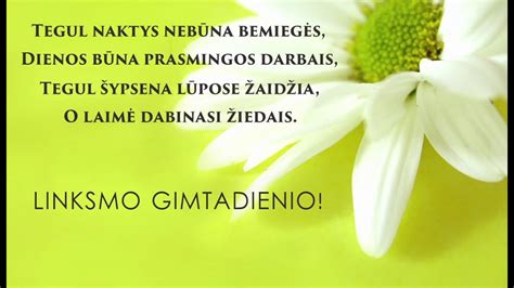 LINKSMO GIMTADIENIO! ♫♬♪ - YouTube