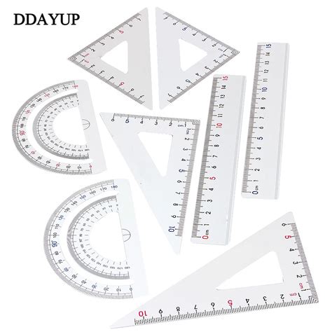 Drawing Triangle Ruler Students Stationery Aluminum Alloy Ruler ruler ...