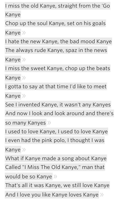 I Love Kanye lyrics, Kanye West, The Life Of Pablo | Kanye west quotes funny, Kanye west quotes ...