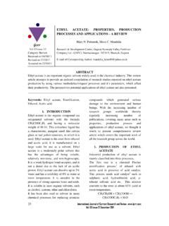 ETHYL ACETATE: PROPERTIES, PRODUCTION PROCESSES AND ... / ethyl-acetate ...