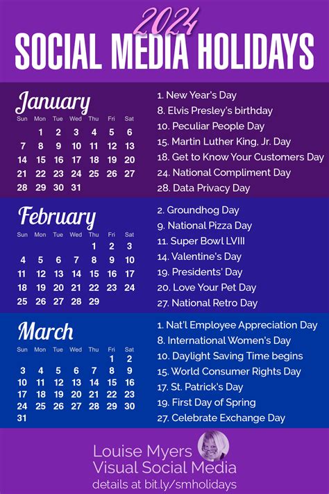 Social Media Calendar Key Dates 2024 - Image to u