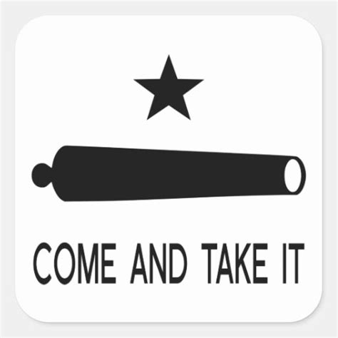 Come and Take It Flag Square Sticker | Zazzle