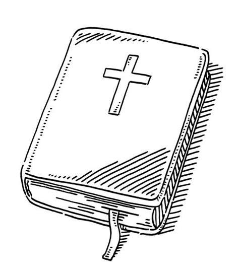 Drawing Of A Bible And Cross Illustrations, Royalty-Free Vector Graphics & Clip Art - iStock