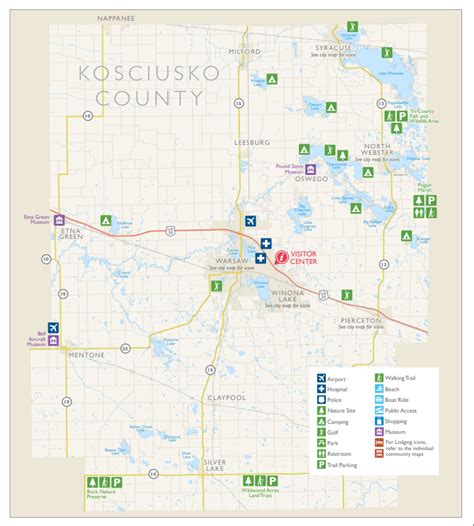 Kosciusko County 2022-2023 Map - Visit Kosciusko County