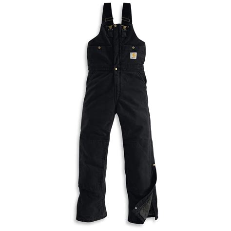 Women's Carhartt® 32" Inseam Sandstone Quilt Lined Bib Overalls - 170005, Overalls & Coveralls ...