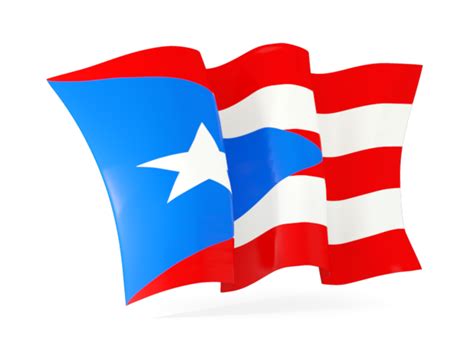 Waving flag. Illustration of flag of Puerto Rico