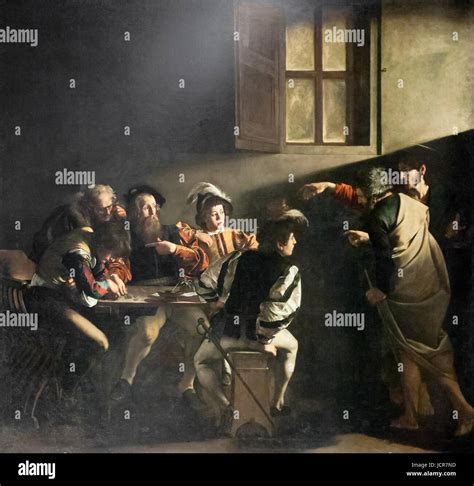 The calling of Saint Matthew, Caravaggio Stock Photo - Alamy