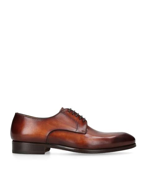 Magnanni Leather Derby Shoes in Brown for Men | Lyst