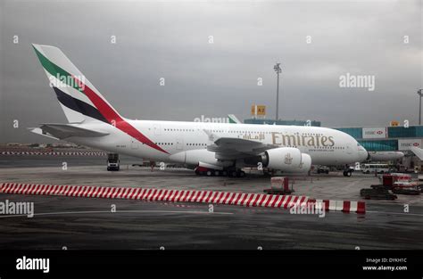 Airbus A380 at the Dubai International Airport, United Arab Emirates Stock Photo - Alamy