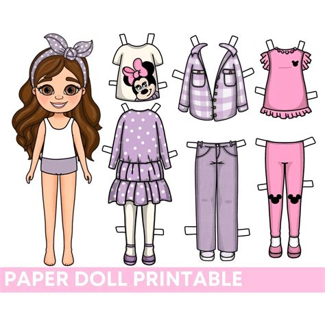 Cute Pink Clothes for Paper Dolls Printable DIY Activities for - Etsy ...