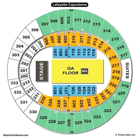 Cajun Field Seating Chart - chartdevelopment