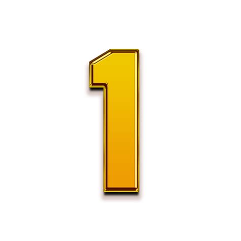 Number 1 3d Gold One 13453453 PNG