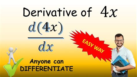 How to differentiate 4x | Derivative of 4x | For Beginners | Easy way ...