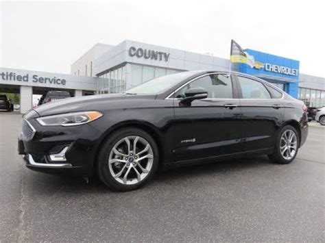 2019 Ford Fusion Titanium Hybrid Black - YouTube