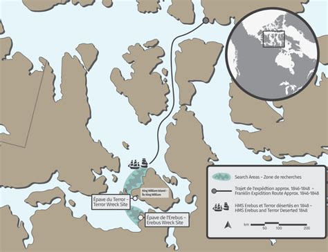 Northwest Passage Franklin Expedition Map