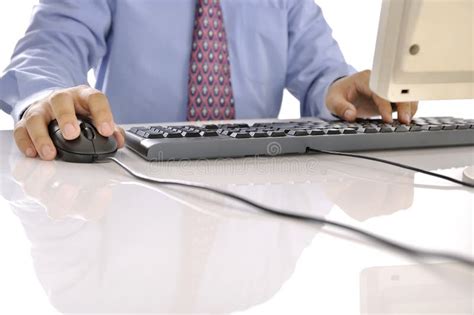 Hands Typing on Keyboard stock image. Image of office - 30269625