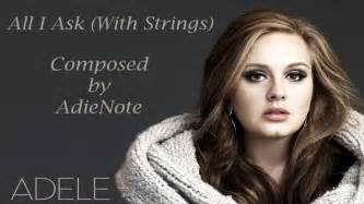 Adele - All I Ask (Karaoke / Cover AdieNote Instrument With Strings ) - YouTube