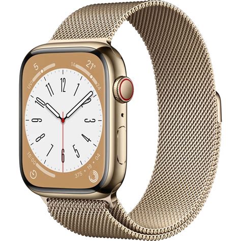 Buy Apple Watch Series 8 GPS + Cellular 41mm Gold Stainless Steel Case ...