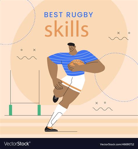 Rugby game posts template Royalty Free Vector Image