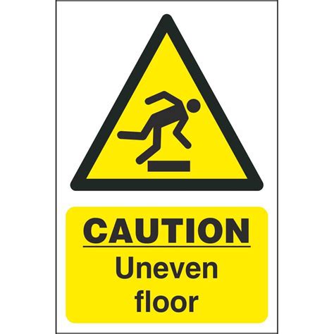 Caution Uneven Floor Signs | Hazard Construction Safety Signs Ireland