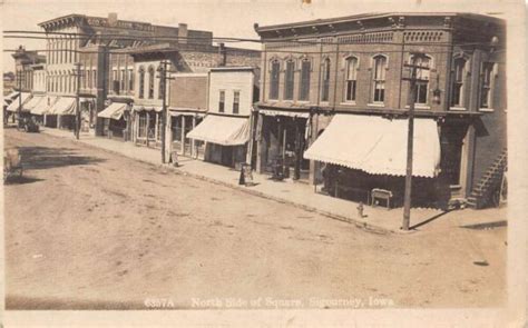 Sigourney Iowa North Side of Square, Drug Store Real Photo Vintage PC ...