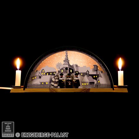 Candle Arch with Carolers and Ore Arch (33×14 cm/13×5.5in) by ...